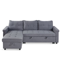 Load image into Gallery viewer, Murphy 3 Seater Sofa Bed with Storage - Dark Grey