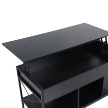Load image into Gallery viewer, Vault Lift-Top Storage Coffee Table - Black