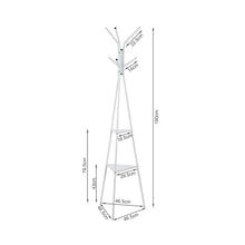 Load image into Gallery viewer, Aero Coat Rack with Storage Shelves - White