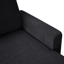 Load image into Gallery viewer, Amy 3 Seater Sofa Bed with Storage - Black
