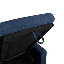 Load image into Gallery viewer, Amy 3 Seater Sofa Bed with Storage - Blue