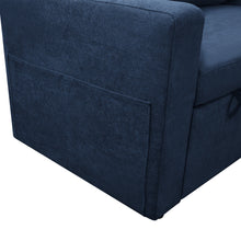Load image into Gallery viewer, Amy 3 Seater Sofa Bed with Storage - Blue