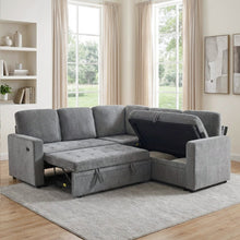 Load image into Gallery viewer, Haven L-Shaped Sofa Bed with Storage - Dark Grey