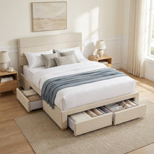 Load image into Gallery viewer, Arbor Queen Bed Frame with 4 Drawers - Beige