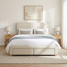 Load image into Gallery viewer, Arbor Queen Bed Frame with 4 Drawers - Beige