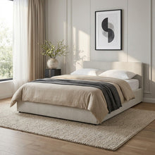 Load image into Gallery viewer, Maro Queen Gas Lift Bed Frame - Linen Beige