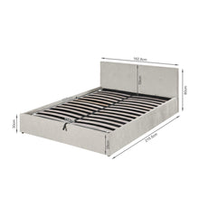 Load image into Gallery viewer, Maro Queen Gas Lift Bed Frame - Linen Beige