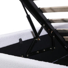 Load image into Gallery viewer, Fomo Boucle Queen Gas Lift Bed Frame - White
