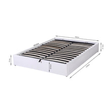 Load image into Gallery viewer, Fomo Boucle Queen Gas Lift Bed Frame - White