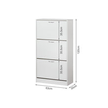 Load image into Gallery viewer, Anau 3 Drawer Shoe Cabinet Storage Rack - White