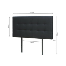 Load image into Gallery viewer, Susan Double Fabric Upholstered Headboard - Black