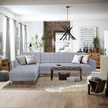 Load image into Gallery viewer, Minnesota 5 Seater Sofa Bed Futon with Chaise - Grey