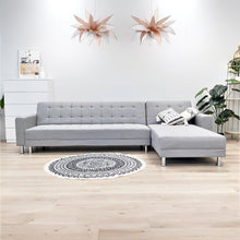 Load image into Gallery viewer, Minnesota 5 Seater Sofa Bed Futon with Chaise - Grey