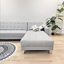 Load image into Gallery viewer, Minnesota 5 Seater Sofa Bed Futon with Chaise - Grey