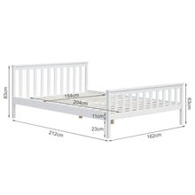 Load image into Gallery viewer, Andes Queen Wooden Bed Frame - White