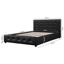 Load image into Gallery viewer, Augusta Queen PU Bed Frame - Black