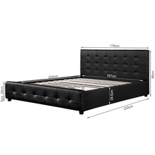 Load image into Gallery viewer, Augusta King PU Bed Frame - Black