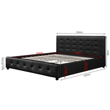 Load image into Gallery viewer, Augusta Super King PU Bed Frame - Black