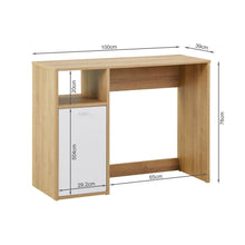 Load image into Gallery viewer, Makalu 100cm Computer Desk - Oak
