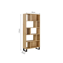 Load image into Gallery viewer, Frohna Bookshelf Display Shelf Bookcase Stand Rack - Oak