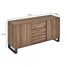 Load image into Gallery viewer, Frohna Sideboard Buffet Table with 3 Drawers - Walnut