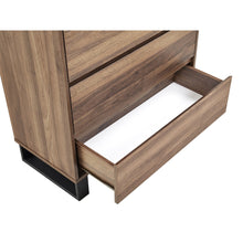 Load image into Gallery viewer, Frohna Tallboy 4 Drawer Chest Dresser - Walnut