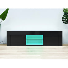 Load image into Gallery viewer, Maize 1.3m LED Entertainment Unit - Black