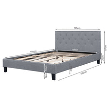 Load image into Gallery viewer, Blane Double Bed Frame - Grey