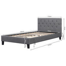Load image into Gallery viewer, Blane King Single Bed Frame - Dark Grey