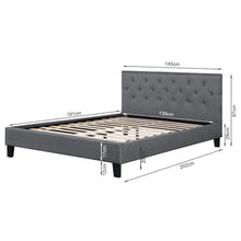 Load image into Gallery viewer, Blane Double Bed Frame - Dark Grey