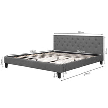Load image into Gallery viewer, Blane Super King Bed Frame - Dark Grey