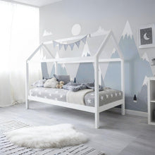 Load image into Gallery viewer, Mayon Single Wooden House Bed Frame - White