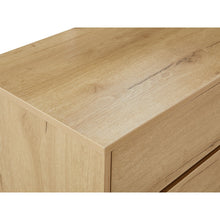Load image into Gallery viewer, Frohna Low Boy 6 Drawers Chest Dresser with Mirror - Oak