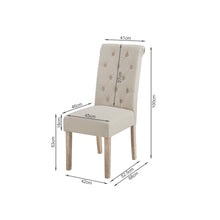 Load image into Gallery viewer, Zoey Upholstered Dining Chair - Set of 2 - Beige