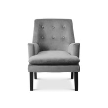 Load image into Gallery viewer, Mila Velvet Arm Chair - Grey
