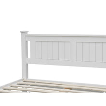 Load image into Gallery viewer, Davraz King Single Wooden Bed Frame - White