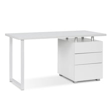 Load image into Gallery viewer, Karter Computer Desk with Drawers - White