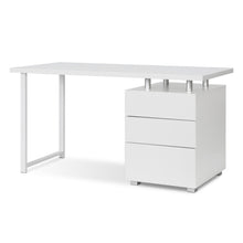 Load image into Gallery viewer, Karter Computer Desk with Drawers - White