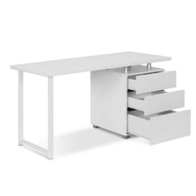 Load image into Gallery viewer, Karter Computer Desk with Drawers - White