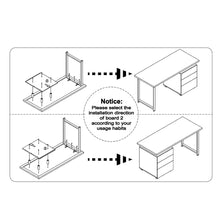 Load image into Gallery viewer, Karter Computer Desk with Drawers - Black
