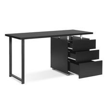 Load image into Gallery viewer, Karter Computer Desk with Drawers - Black