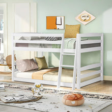 Load image into Gallery viewer, Kinga Single Wooden Bunk Bed Frame - White