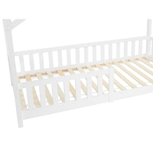 Load image into Gallery viewer, Minto Single Wooden House Bed Frame - White