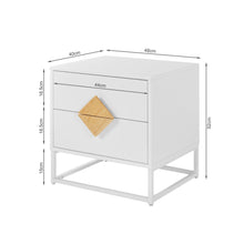 Load image into Gallery viewer, Alaska Wooden Bedside Table - White