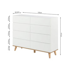 Load image into Gallery viewer, Hudson 8 Drawers Lowboy - White
