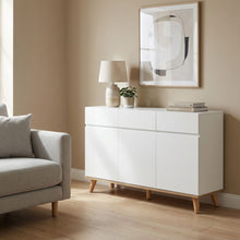 Load image into Gallery viewer, Hudson 1.35m Sideboard Buffet Table - White