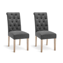 Load image into Gallery viewer, Zoey Upholstered Dining Chair - Set of 2 - Dark Grey