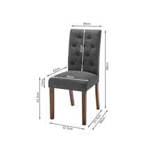 Load image into Gallery viewer, Lucia Upholstered Dining Chair - Set of 2 - Dark Grey
