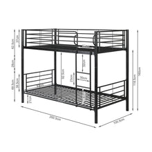 Load image into Gallery viewer, Owen Single Metal Bunk Bed Frame - Black