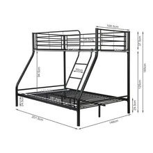 Load image into Gallery viewer, Dobson Metal Triple Bunk Bed - Black